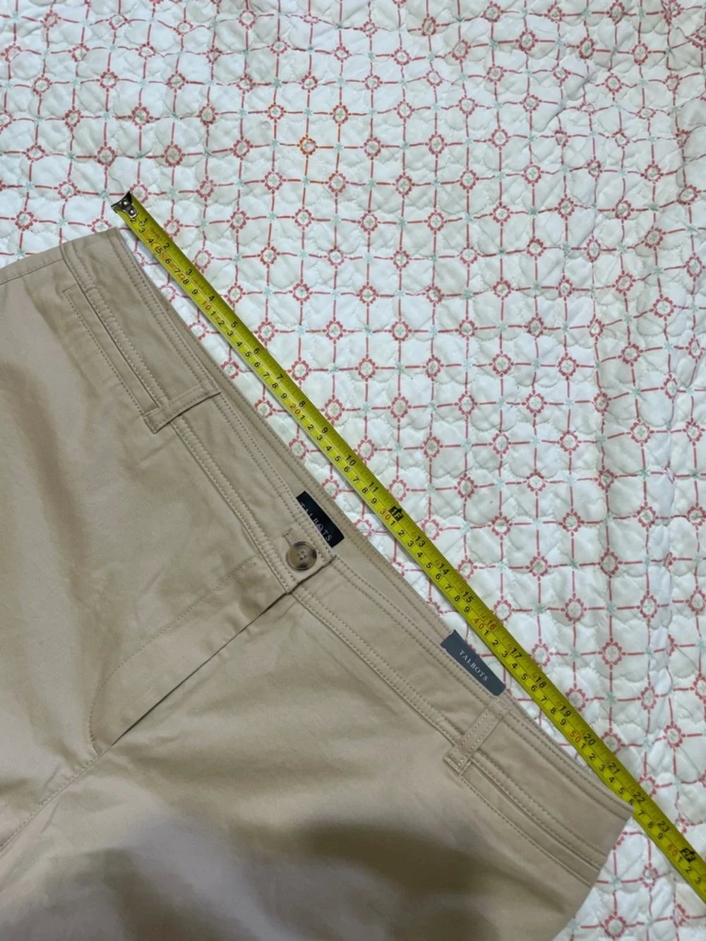 talbots wide ankle heritage khaki pants
